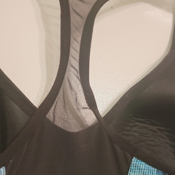Lululemon | Sun Dazed Multi Blue Printed Mesh Racerback Sports Bra (Size 4) - Picture 5 of 13